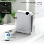 L'immagine descrive il diffusore AD-P1 collegabile e controllabile tramite app attraverso il collegamento bluetooth