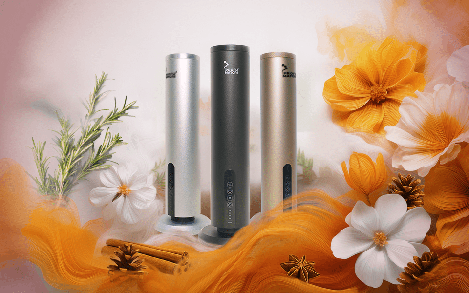 Diffusori professionali Scenteca1969 eleganti e tecnologici, design moderno con fragranze naturali per ambienti raffinati